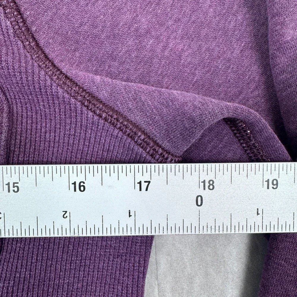 Lululemon Scuba Hoodie Womens 4 Purple Full Zip Fleece Thumbholes Logo Jacket